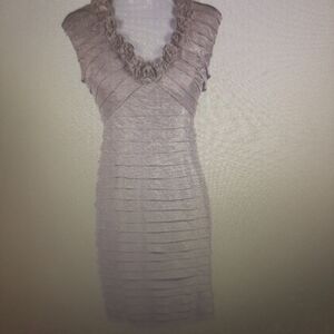 Adrianna Papell tiered raffle dress